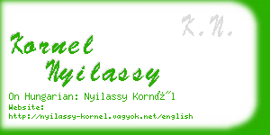 kornel nyilassy business card